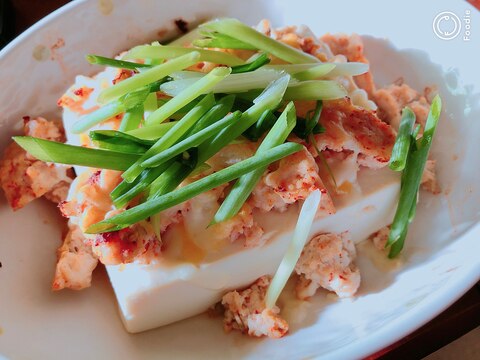 ピリ辛の鶏そぼろを豆腐のグラタンにon♡